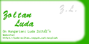 zoltan luda business card